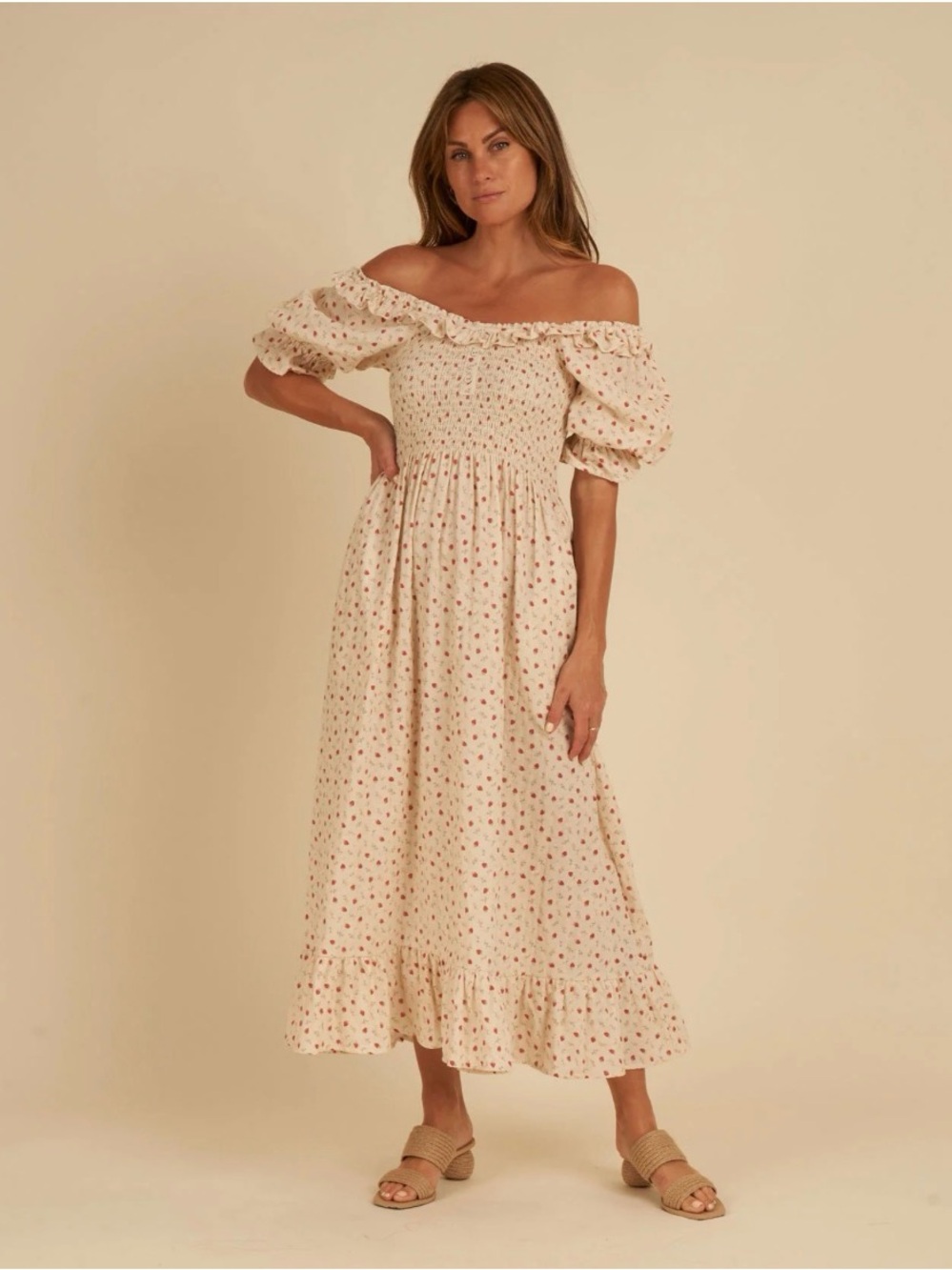RARE nwot Rylee and Cru Strawberry Fields  Lexi Dress Sz m